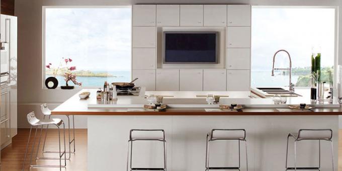 kjøkken design med tv