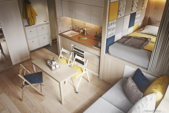 Bor i en liten leilighet: 7 designer tips