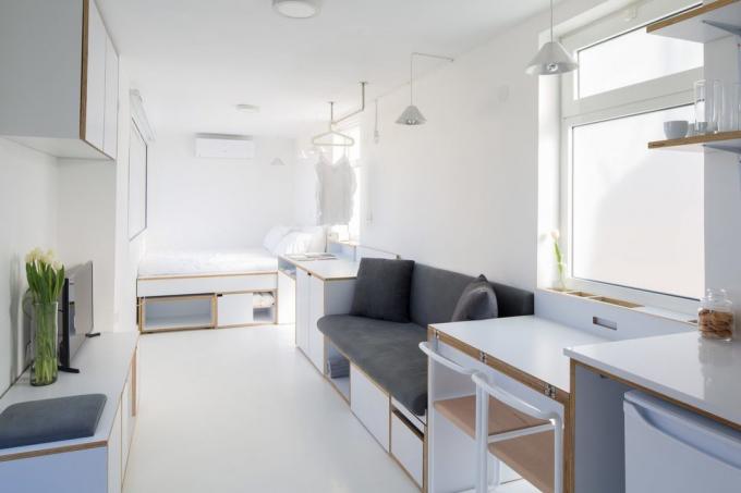 Leilighet-transformator 15 m² med kjøkken, stue og soverom