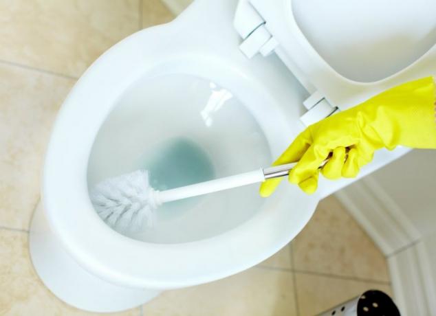Hvordan rengjør jeg toalettet med en skrutrekker?