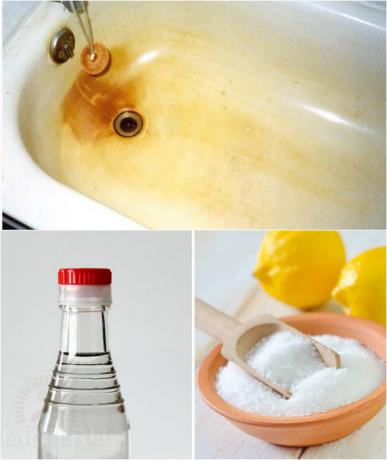 En effektiv måte å rengjøre bad og vask fra innskudd og rust.