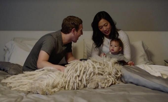 Mark Zuckerberg med sin kone og datter