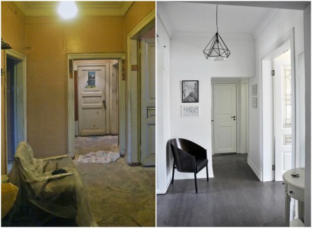 Drept dvushka 50 m², som er ombygd: Før og etter