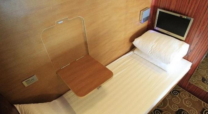 Mini-rom kapsel hotell Sleepbox.