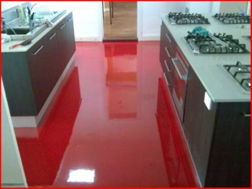 Slik ser det røde gulvet ut