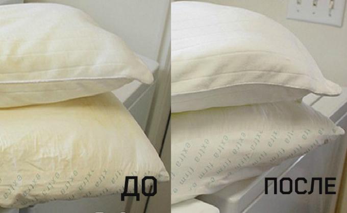 Effektiv måte, hvordan få hvite sengetøy og puter