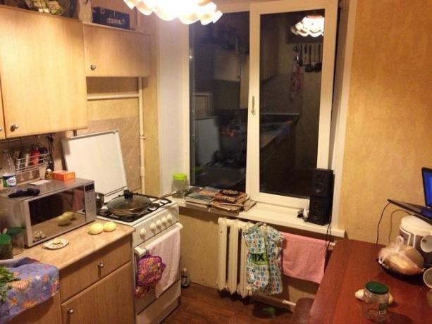  Kjøkkenet i "Khrusjtsjov" før og etter reparasjoner.