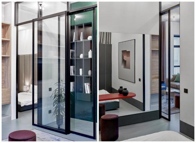 Leilighet 99 m² med bare tre vinduer og en tilpasset layout