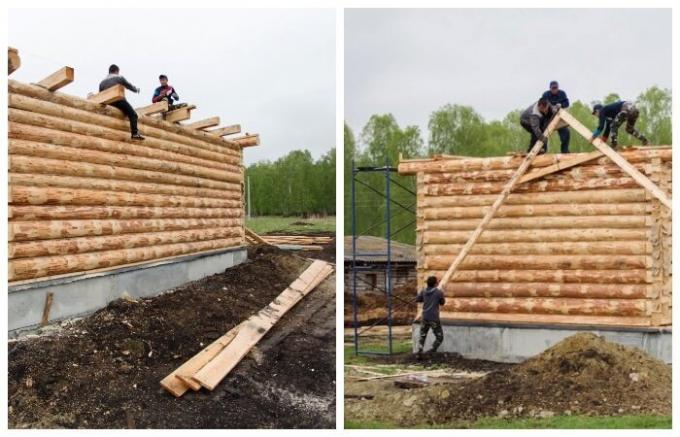 Bygging av to flere boliger for fremtidige bønder (Sultanov, Chelyabinsk-regionen).